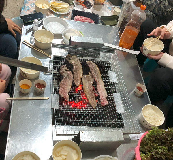 화천 산천어축제 숙소 사계절 펜션 바베큐장 