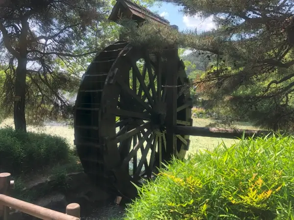 실제로 돌아가고 있었던 물레방아