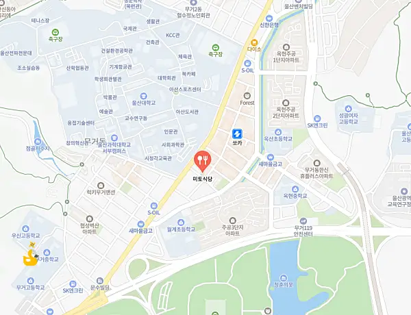 베트남 음식점 미토가 표시된 지도