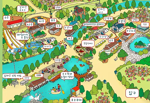 강원도 홍천 모둘자리 마을 지도