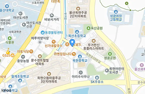 울산 맛집 무거동 삼산밀면 위치가 표시된 지도