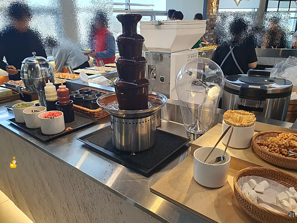 울산 샤브샤브 맛집 와봄의 초콜릿 분수