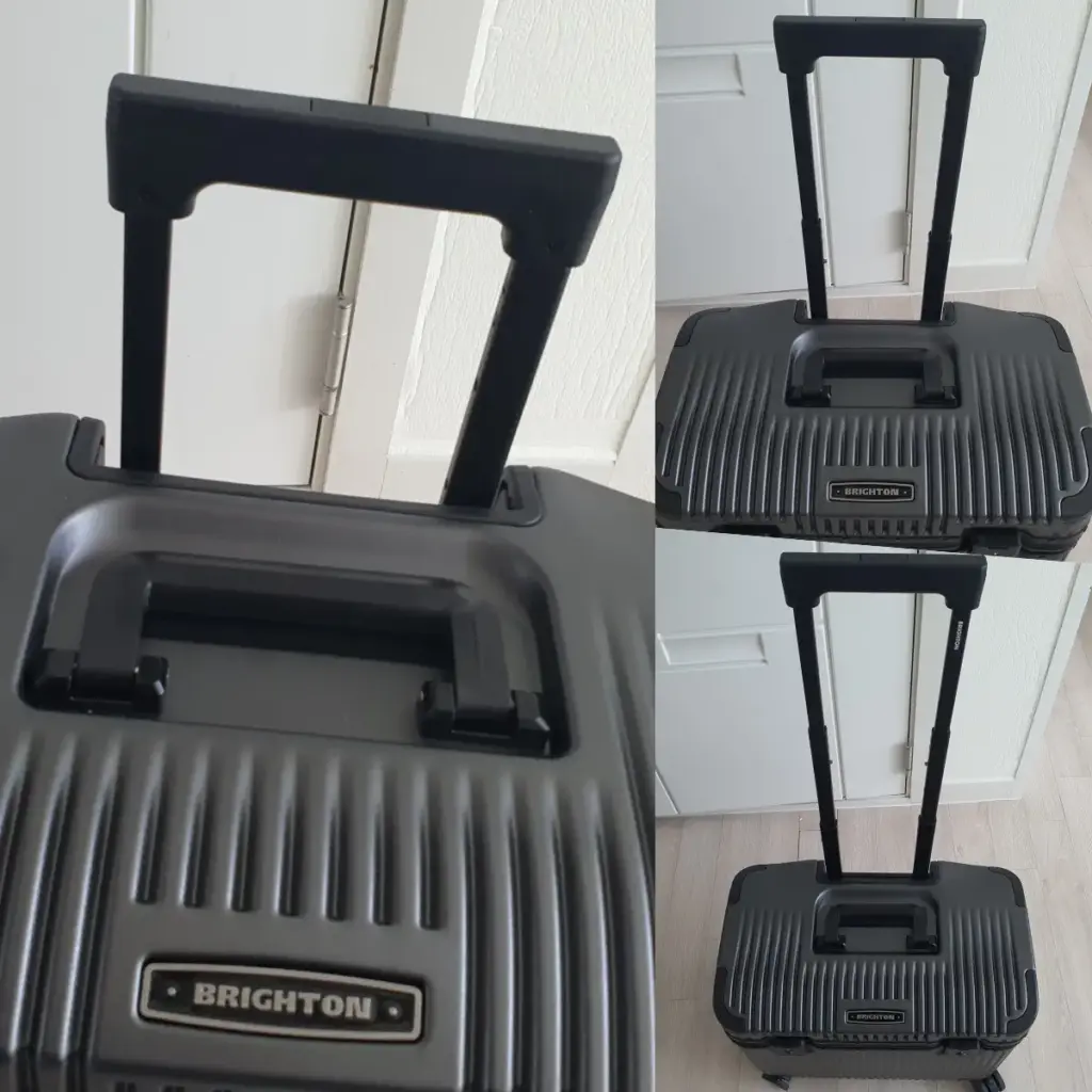 브라이튼 캐리어 15인치 이동용 손잡이 1, 2, 3단으로 뺀 모습