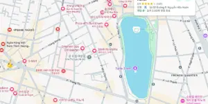 베트남 atm 위치가 표시된 지도